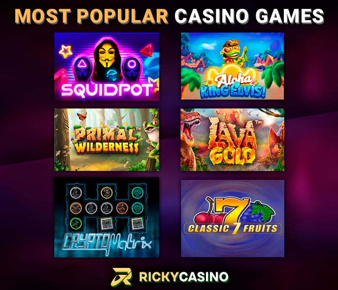 The most popular gambling games among Australian players Ricky Casino