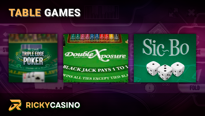 Ricky Casino Table Games Category - Play better Table Games in Australia