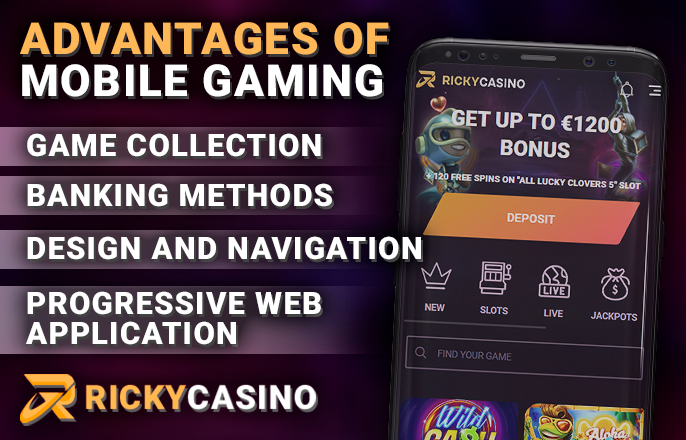 Advantages of playing through mobile devices at Ricky Casino