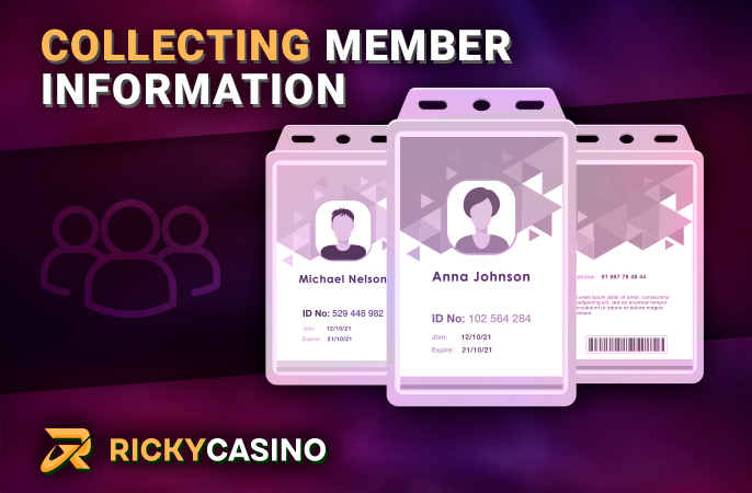 Ricky Casino player information submitted by the user himself