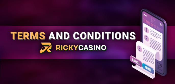The conditions accepted by the users of Ricky Casino
