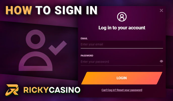 Ricky Casino authorization form