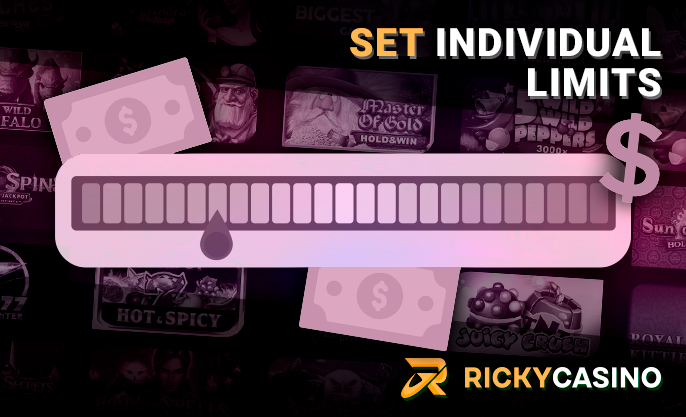 Ability to set game limits in Ricky Casino