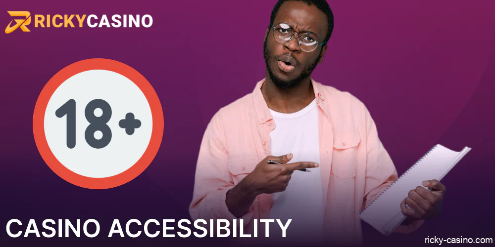 The accessibility and restrictions of Ricky Casino