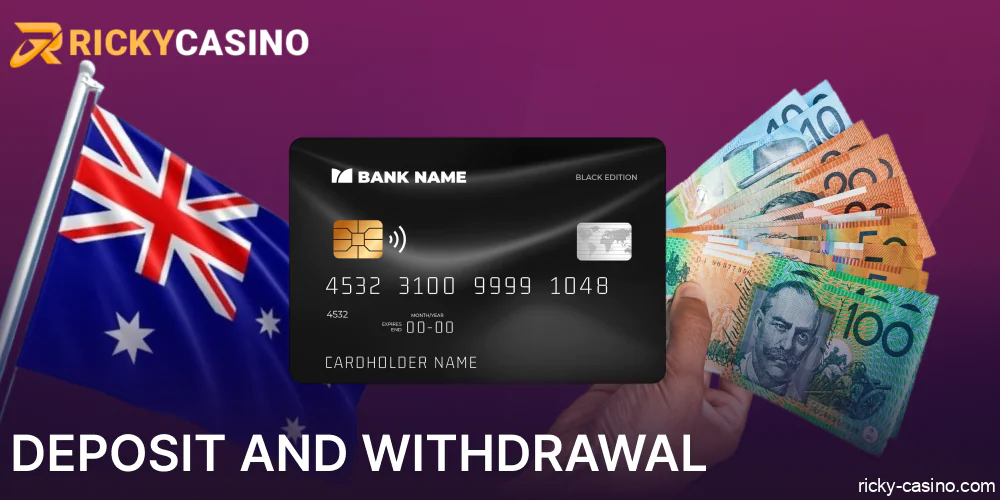 Banking options available in Ricky Casino Australia