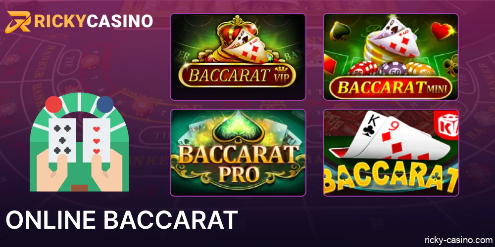 Online Baccarat games available in Ricky Casino Australia