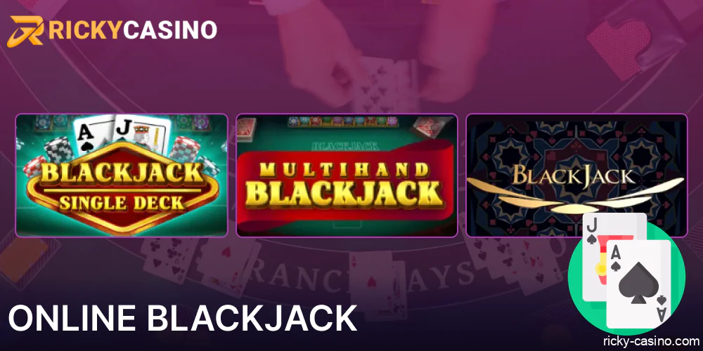 Online Blackjack games available in Ricky Casino Australia