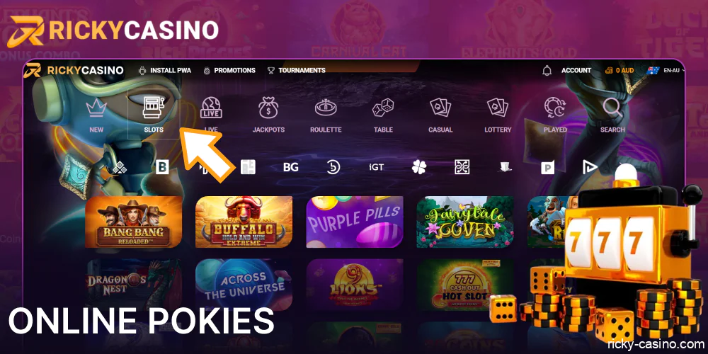 Online pokies in Ricky Casino Australia