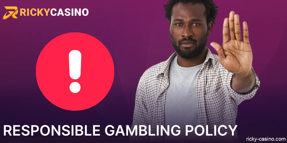 Responsible game principles implemented in Ricky Casino