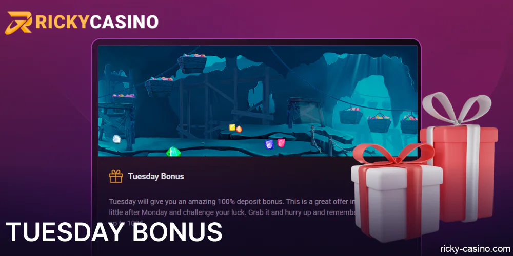 Tuesday Bonus in Ricky Casino Australia