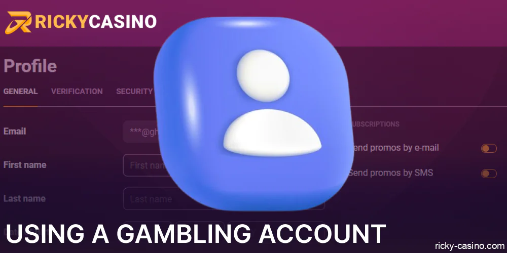 Rules regarding using a Ricky Casino account