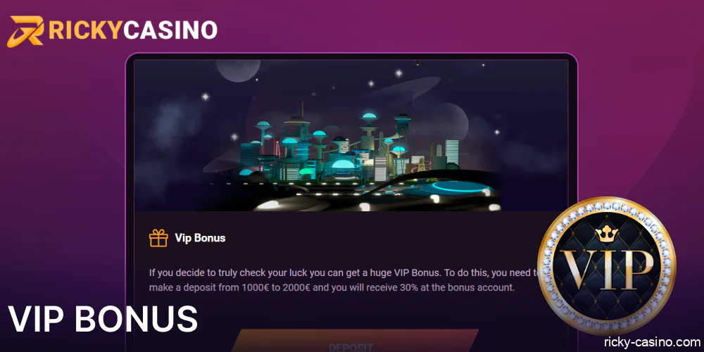 VIP Bonus in Ricky Casino Australia