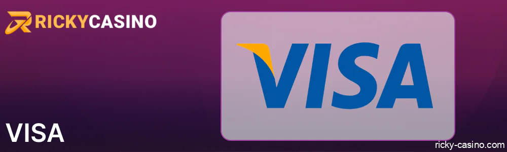 Visa payments in Ricky Casino