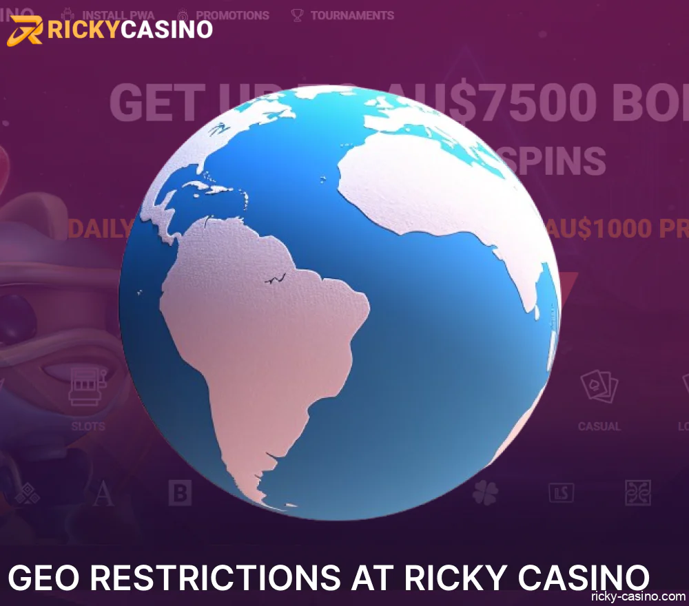 The countries where Ricky Casino is restricted